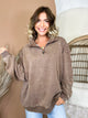 Grab & Go 3/4 Zip Sweatshirt-200 JACKETS/SHACKETS-ZENANA-Heathered Boho Boutique, Women's Fashion and Accessories in Palmetto, FL