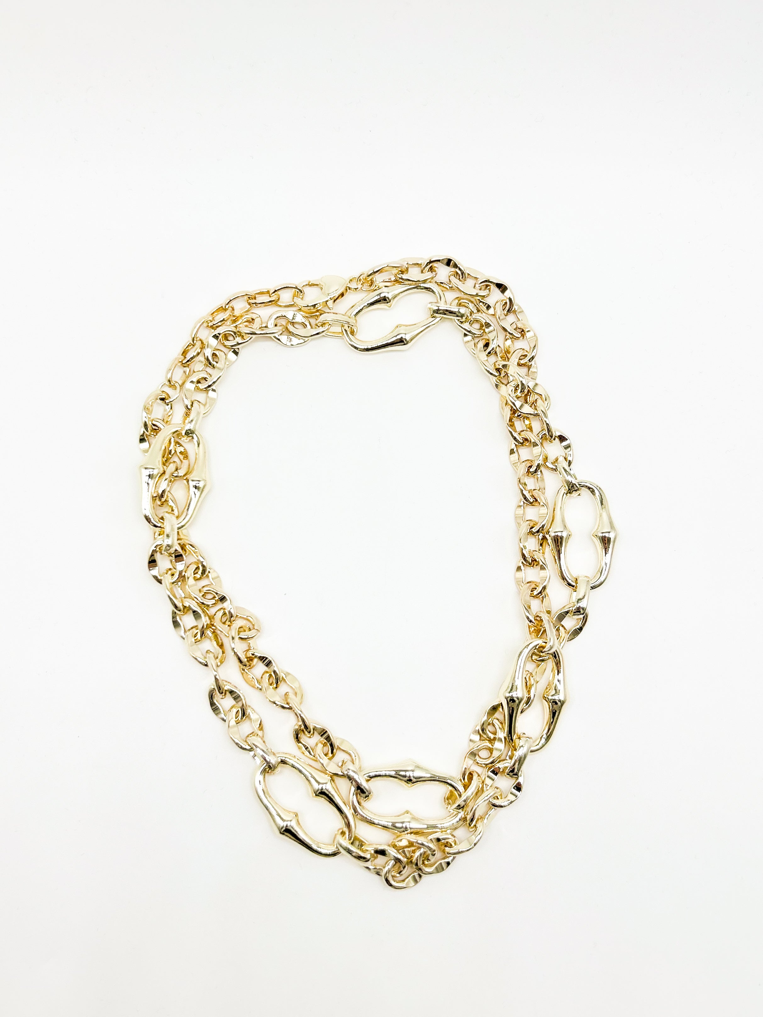 Bamboo Link Necklace-310 Jewelry-Millenx Accessories, LLC.-Heathered Boho Boutique, Women's Fashion and Accessories in Palmetto, FL