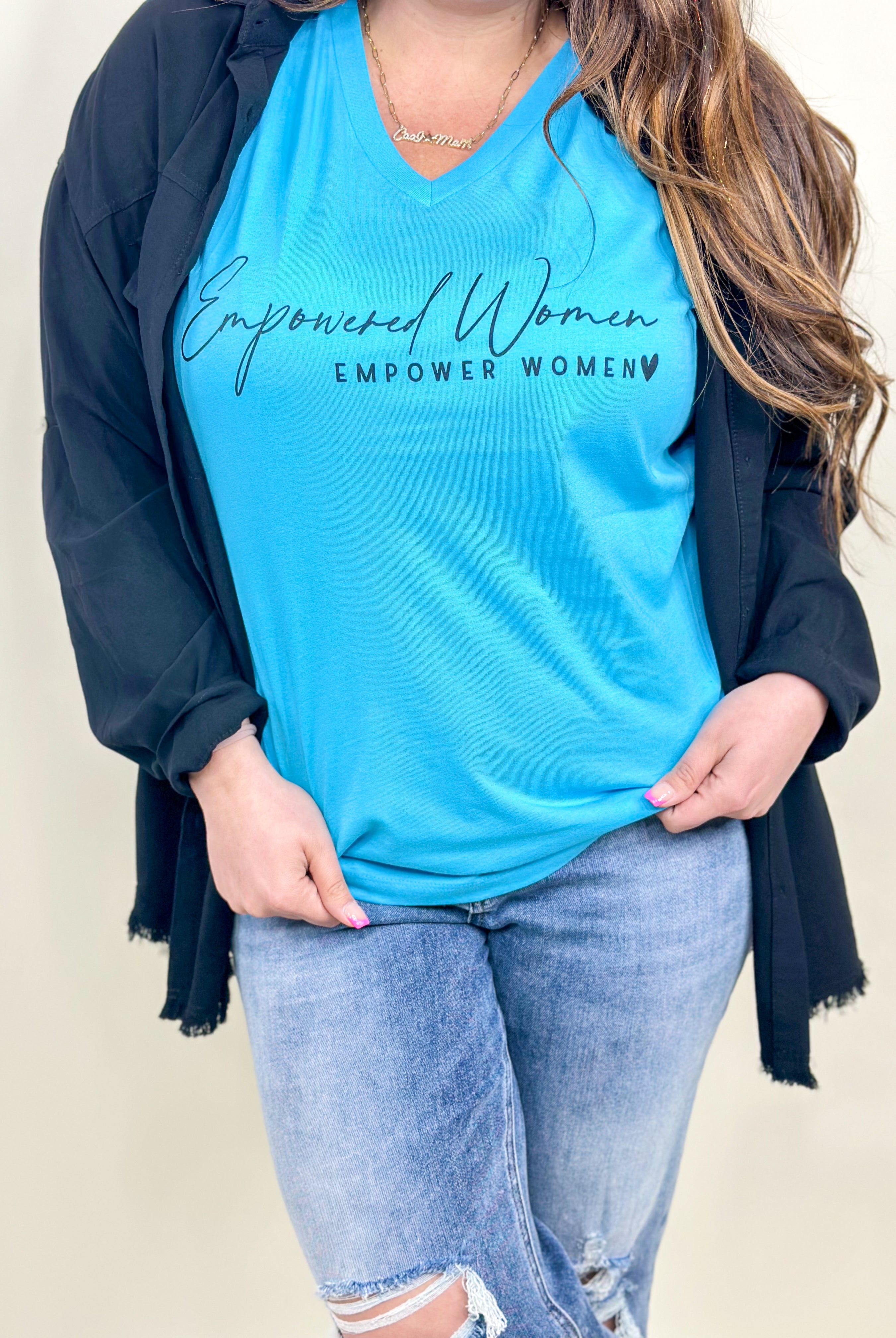 Empowered Women Graphic Tee-110 Short Sleeve Top-Heathered Boho-Heathered Boho Boutique, Women's Fashion and Accessories in Palmetto, FL