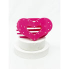 Lovely Polka Dot Heart Cut out Flat Hair Clip-340 Other Accessories-Love and Repeat-Heathered Boho Boutique, Women's Fashion and Accessories in Palmetto, FL