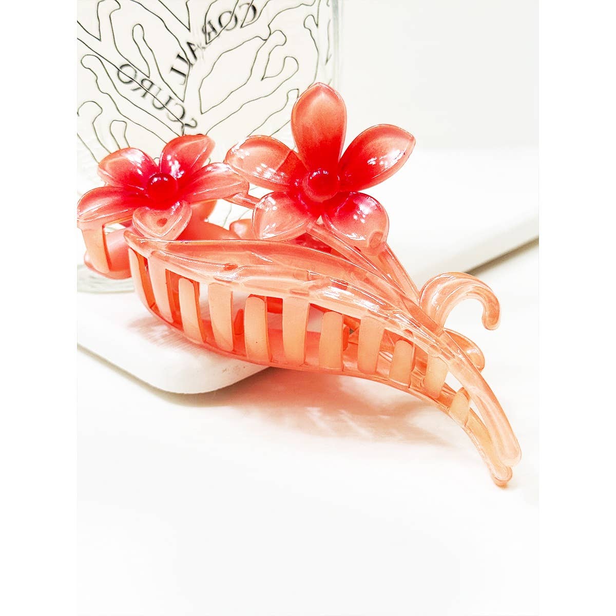 Colorful Plumeria Flowers Hair Claw-340 Other Accessories-Love and Repeat-Heathered Boho Boutique, Women's Fashion and Accessories in Palmetto, FL