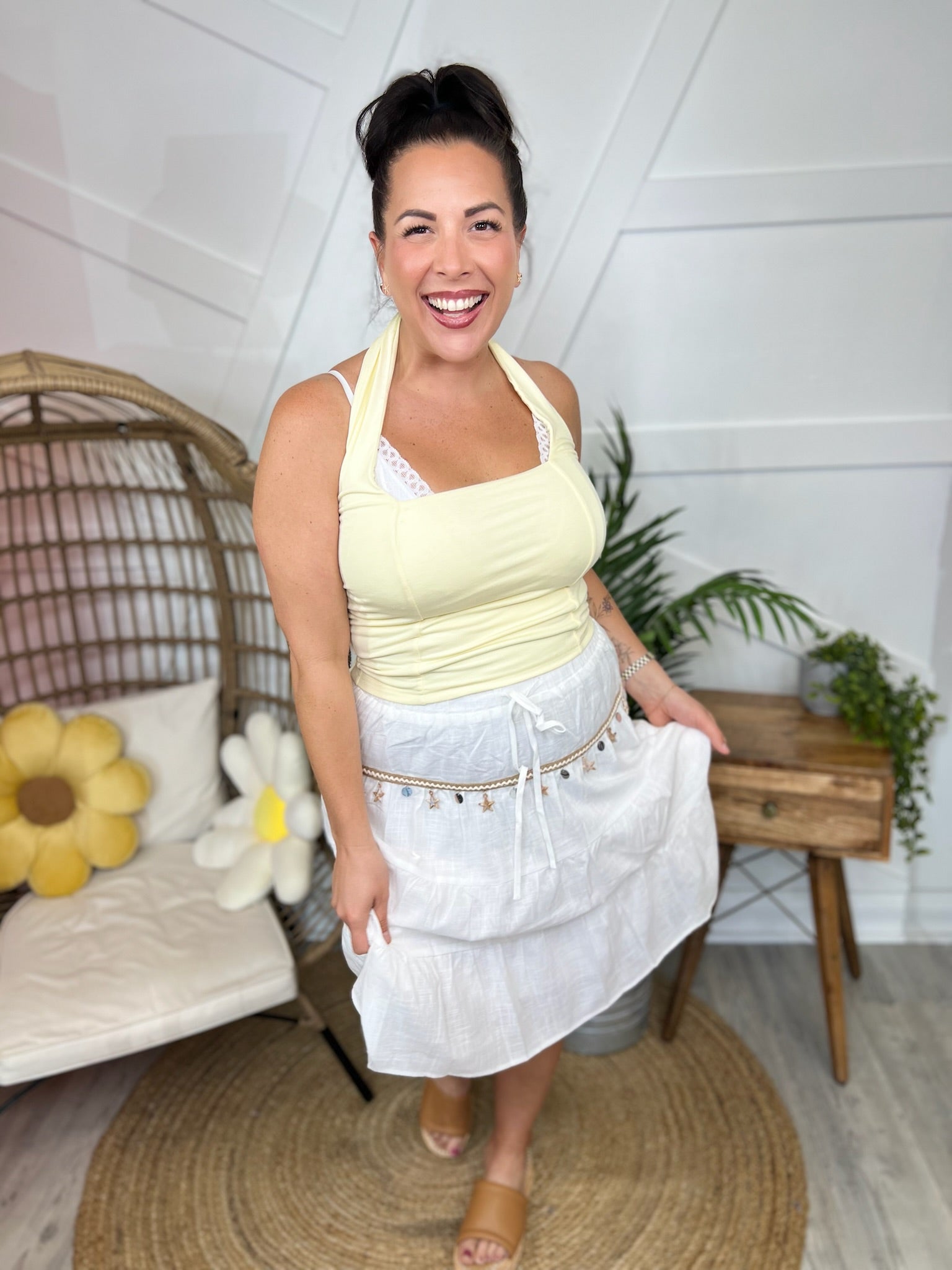 Fleetwood Skirt-170 SKORTS/SKIRTS-ODDI-Heathered Boho Boutique, Women's Fashion and Accessories in Palmetto, FL