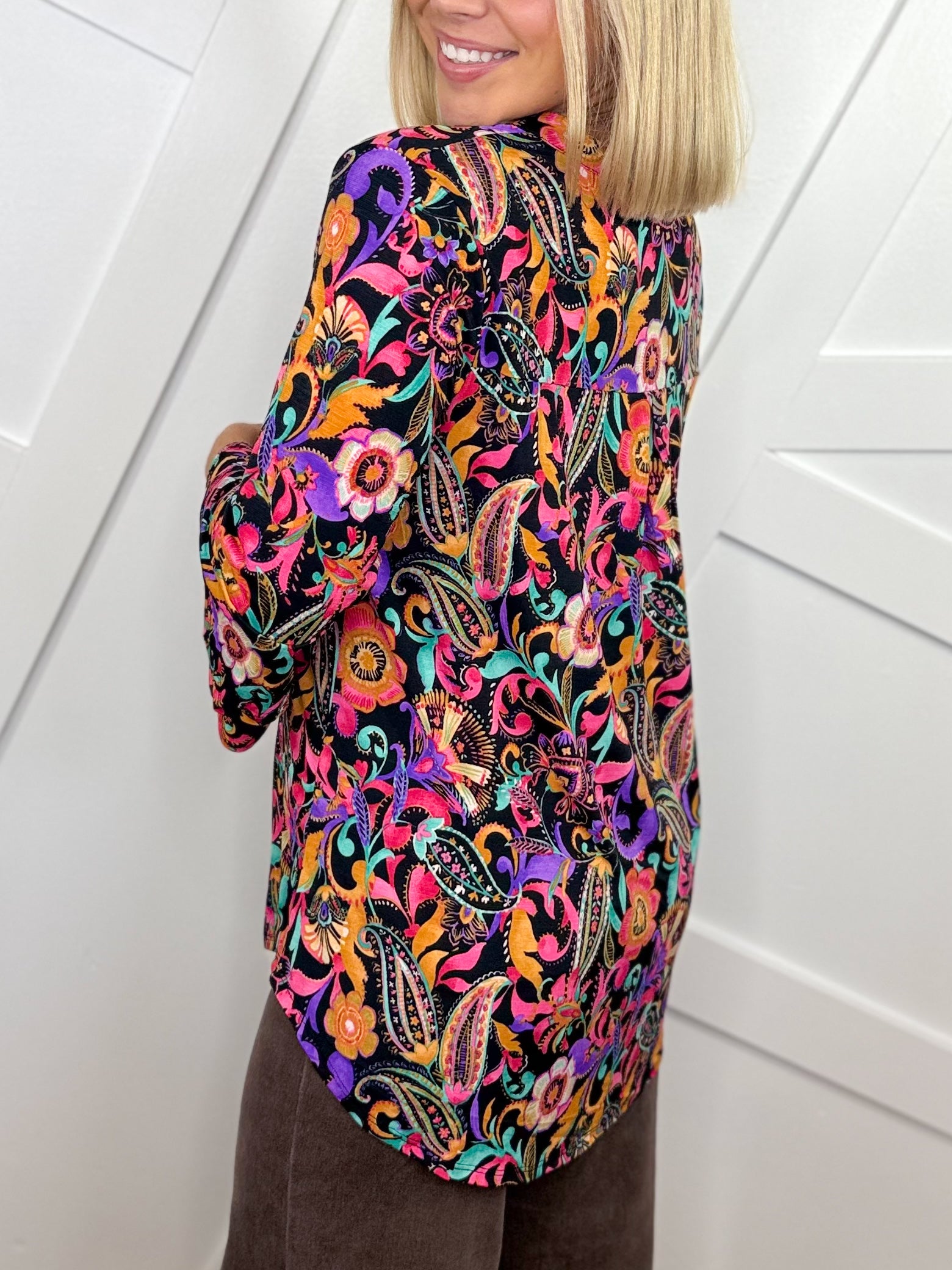 Lizbell Top-120 LONG SLEEVE TOPS-DEAR SCARLETT-Heathered Boho Boutique, Women's Fashion and Accessories in Palmetto, FL