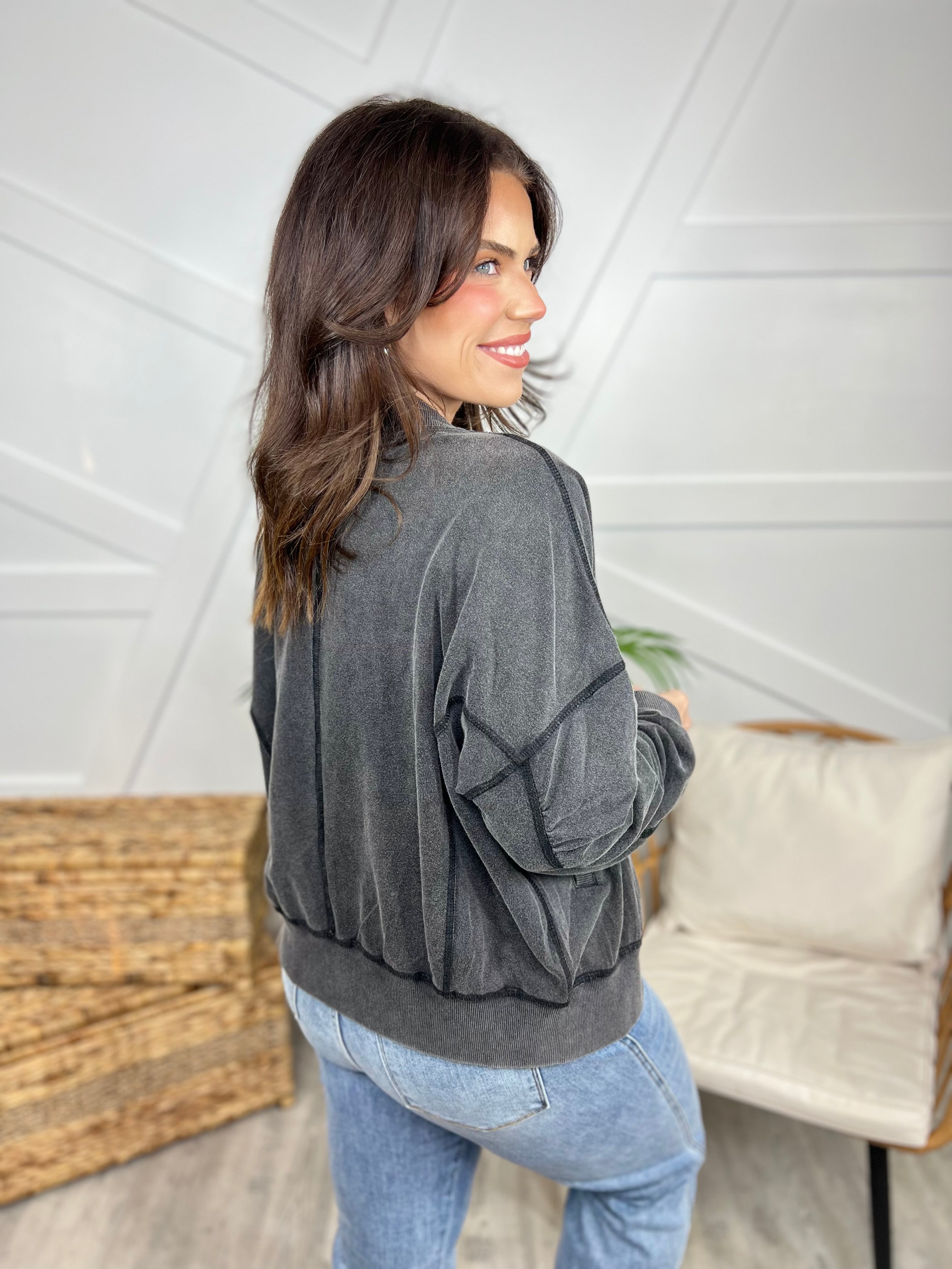 Squad Jacket-200 JACKETS/SHACKETS-White Birch-Heathered Boho Boutique, Women's Fashion and Accessories in Palmetto, FL