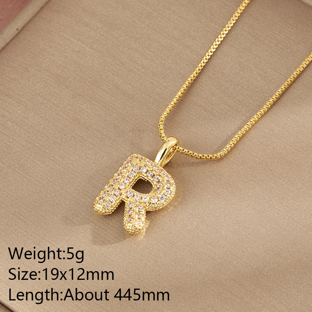 All About YOU Initial Necklace-310 JEWELRY-NIHAO JEWELRY-Heathered Boho Boutique, Women's Fashion and Accessories in Palmetto, FL