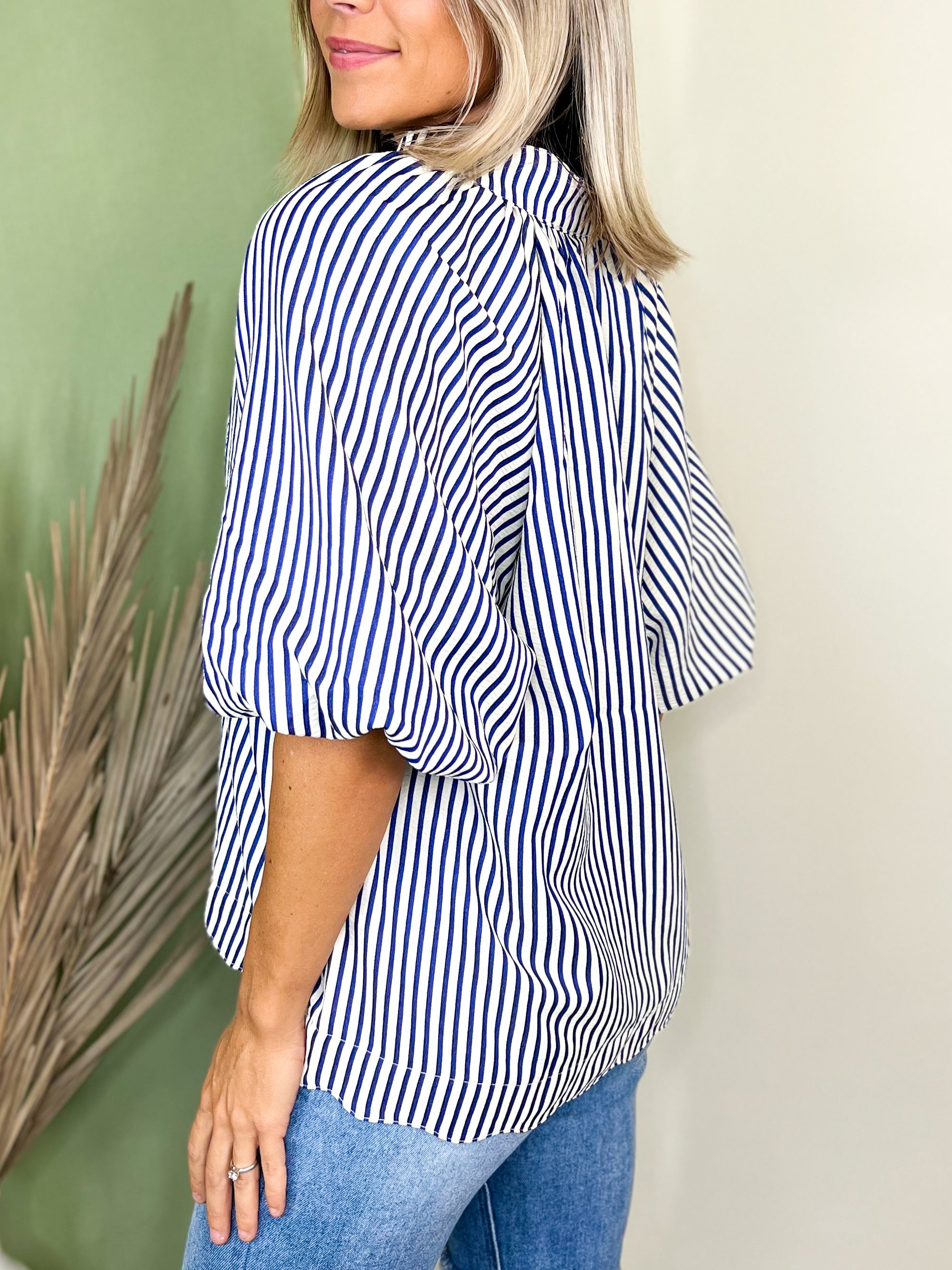 Timeless Charm Blouse-110 SHORT SLEEVE TOP-HEIMISH-Heathered Boho Boutique, Women's Fashion and Accessories in Palmetto, FL