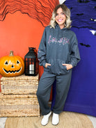 Boho Halloween 2026 Graphic Jogger-150 PANTS-Heathered Boho-Heathered Boho Boutique, Women's Fashion and Accessories in Palmetto, FL