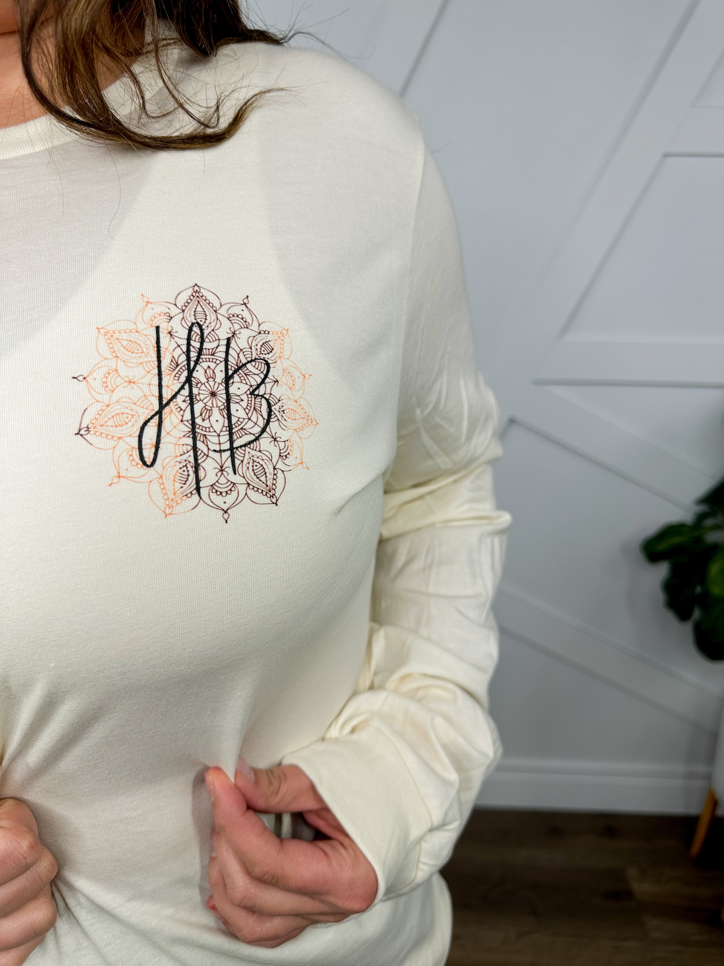 Custom Heathered Boho Graphic Long Sleeve-120 Long Sleeve Tops-Heathered Boho-Heathered Boho Boutique, Women's Fashion and Accessories in Palmetto, FL