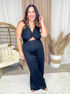 Black Fantasy Romper-230 Dresses/Jumpsuits/Rompers-Eldridge-Heathered Boho Boutique, Women's Fashion and Accessories in Palmetto, FL