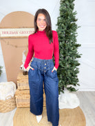 Start the Party Wide Leg Pants-150 PANTS-ODDI-Heathered Boho Boutique, Women's Fashion and Accessories in Palmetto, FL