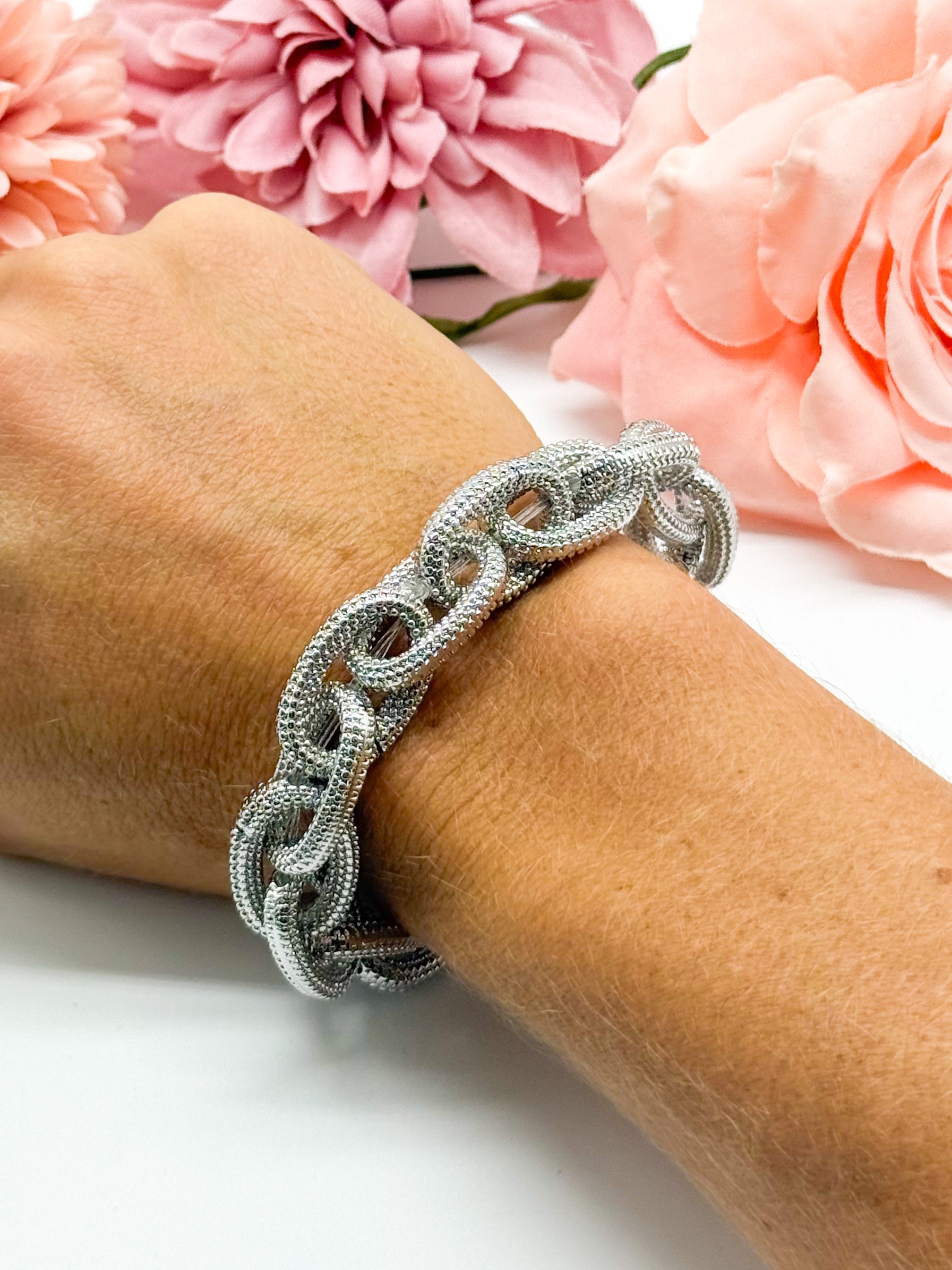 Link Stretch Bracelet-310 Jewelry-JOSEPH ANTHONY NY, INC.-Heathered Boho Boutique, Women's Fashion and Accessories in Palmetto, FL