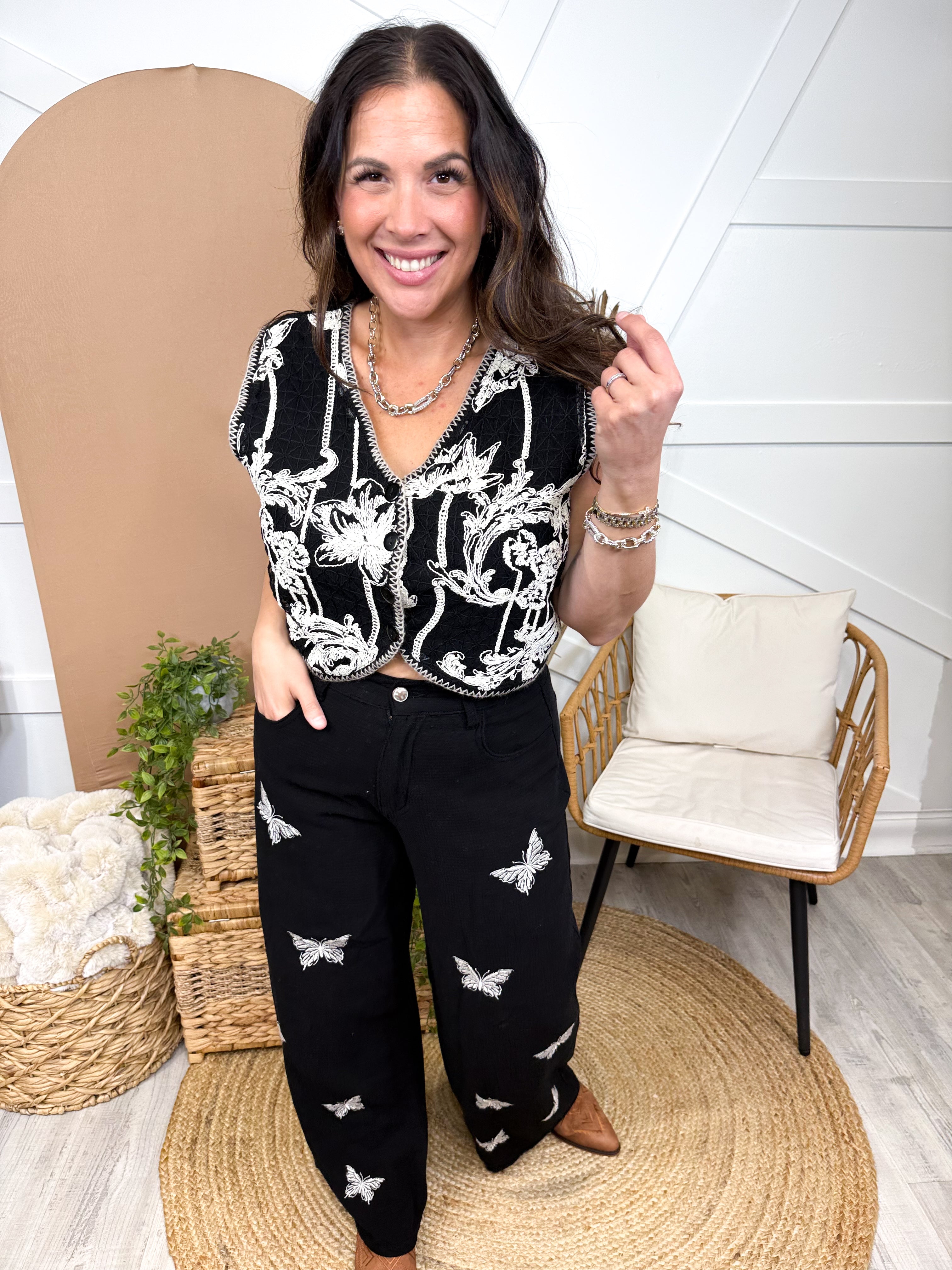 Feel Good Story Vest-200 Jackets/Shackets-SEW IN LOVE-Heathered Boho Boutique, Women's Fashion and Accessories in Palmetto, FL