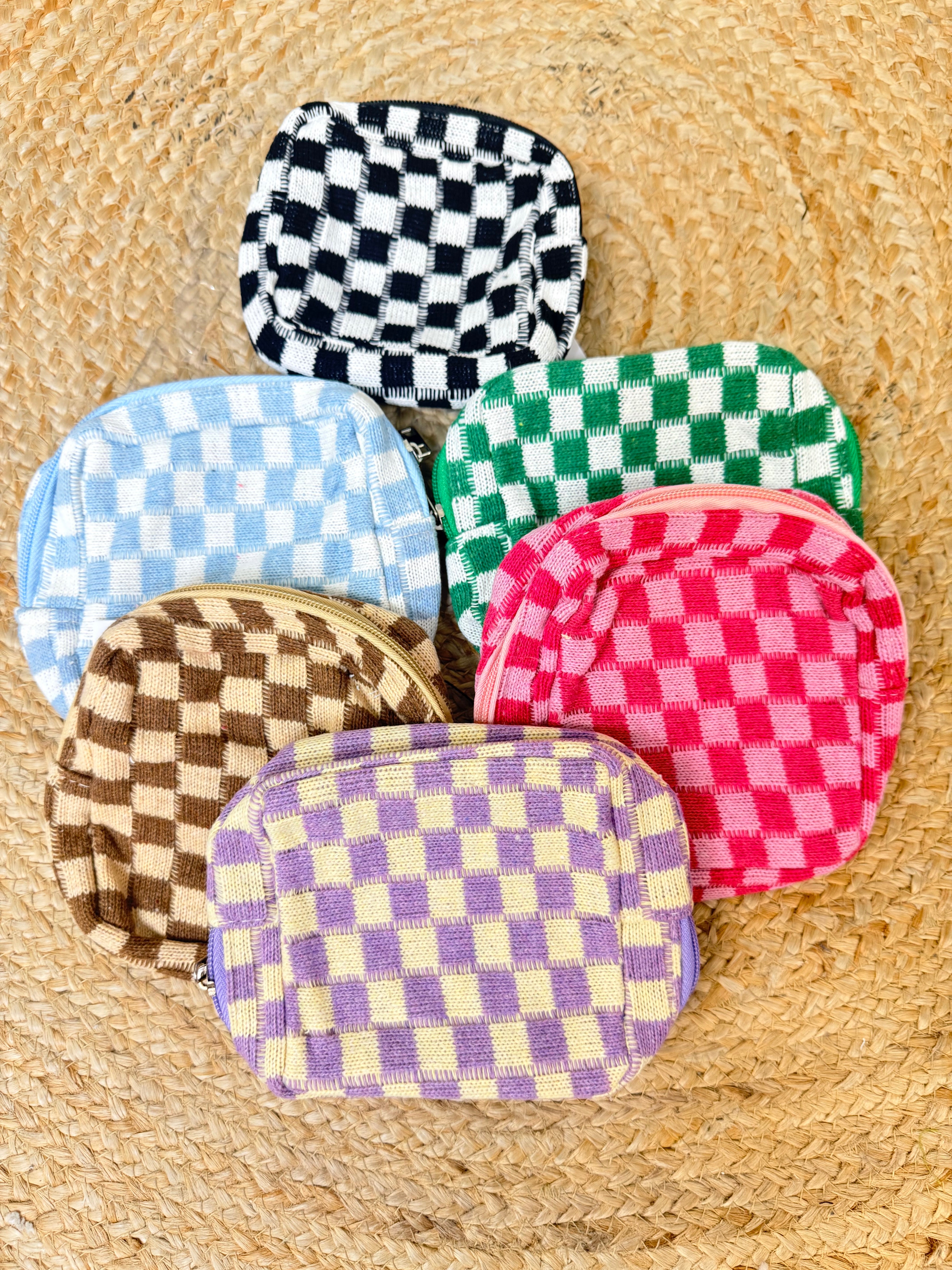 Knitted Cosmetic Travel Bag-320 BAGS-ZENANA-Heathered Boho Boutique, Women's Fashion and Accessories in Palmetto, FL