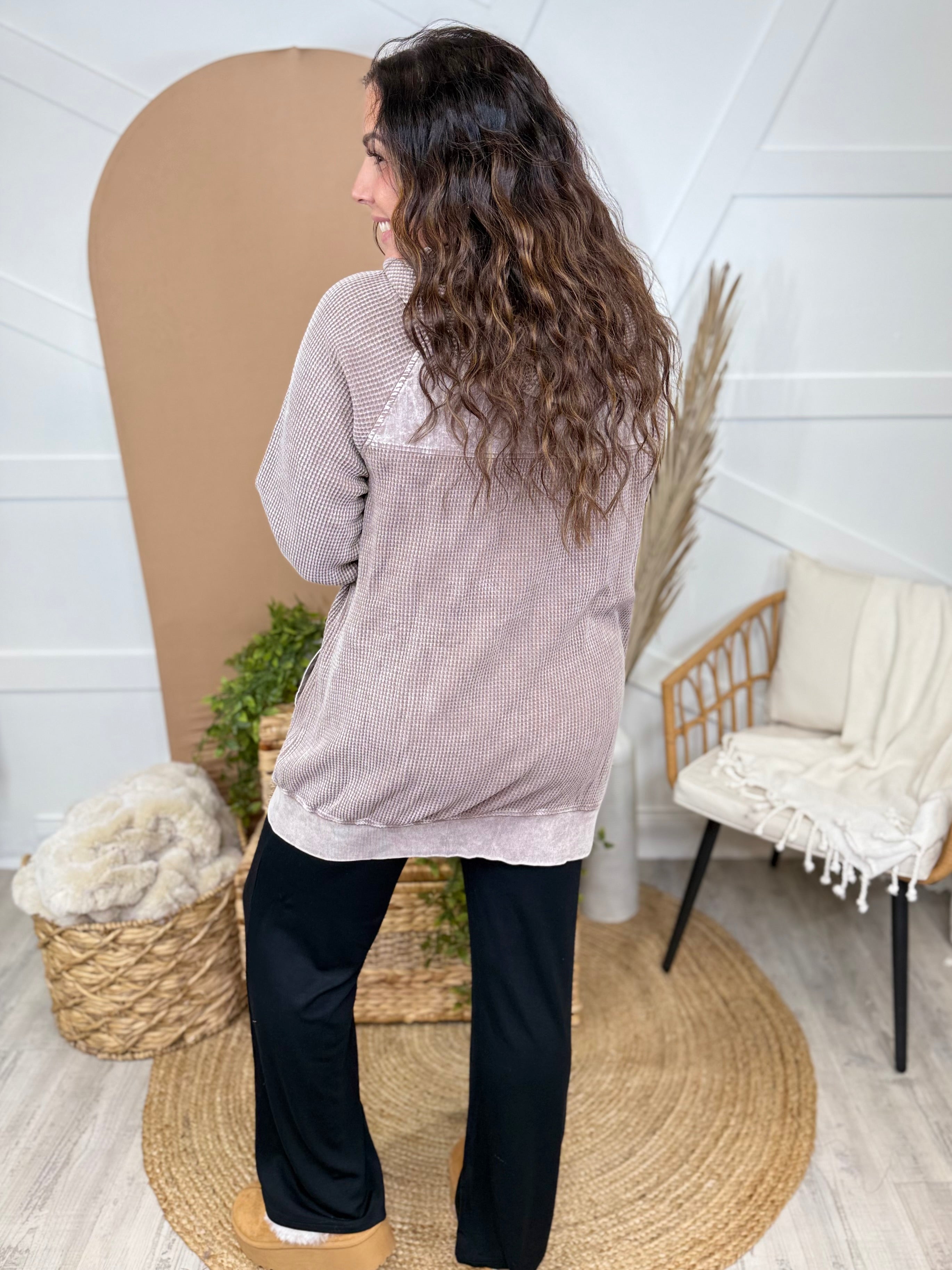 BLACK FRIDAY: Cross Pleat Yoga Pants-150 PANTS-MONO B-Heathered Boho Boutique, Women's Fashion and Accessories in Palmetto, FL