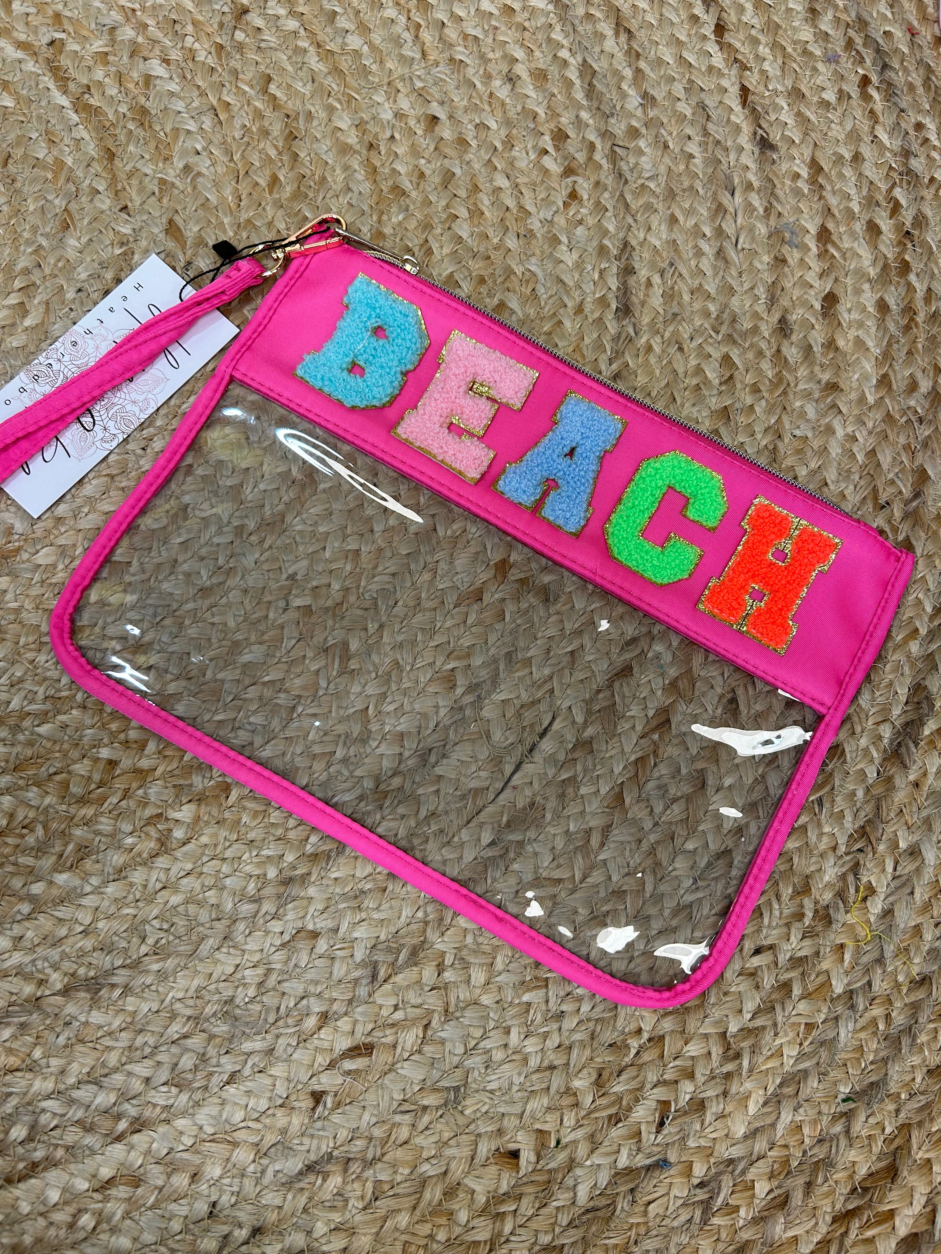 Restock: BEACH Cosmetic Bag-320 Bags-Heathered Boho-Heathered Boho Boutique, Women's Fashion and Accessories in Palmetto, FL