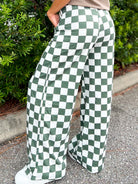 Groovy Moody Pants - Olive/White-150 PANTS-Jade by Jane-Heathered Boho Boutique, Women's Fashion and Accessories in Palmetto, FL