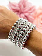 Crystal Ball Seven-line Wire Bracelet-310 Jewelry-RM Manufacturing-Heathered Boho Boutique, Women's Fashion and Accessories in Palmetto, FL