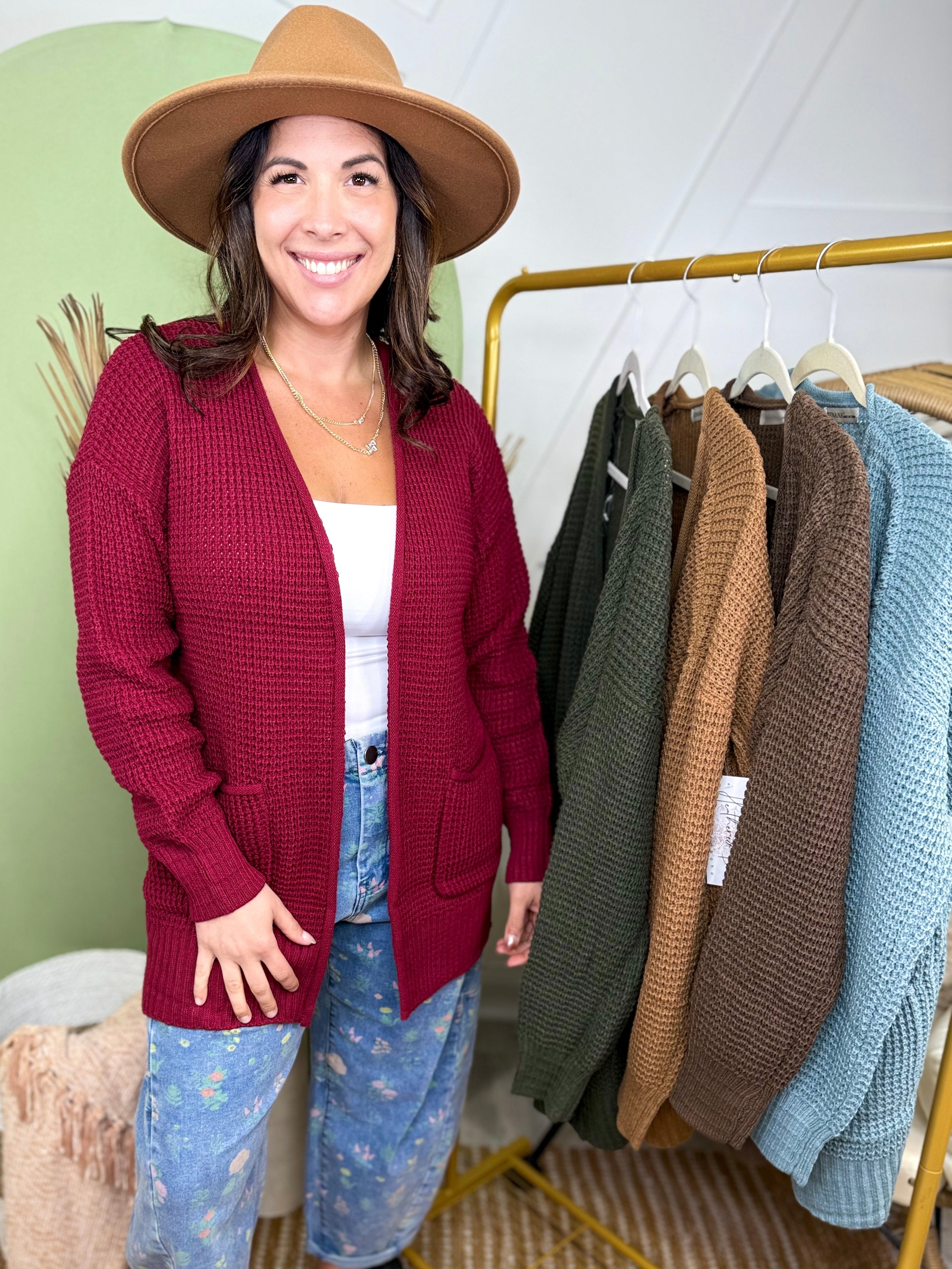 Sophisticate Cardigan-220 Cardigans/ Kimonos-ZENANA-Heathered Boho Boutique, Women's Fashion and Accessories in Palmetto, FL