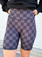 Doorbuster Deal: Check Back Biker Shorts-160 SHORTS-JESS LEA-Heathered Boho Boutique, Women's Fashion and Accessories in Palmetto, FL