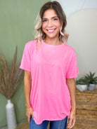 Restock: Better Than Your Boyfriend's Tee-110 SHORT SLEEVE TOP-ZENANA-Heathered Boho Boutique, Women's Fashion and Accessories in Palmetto, FL