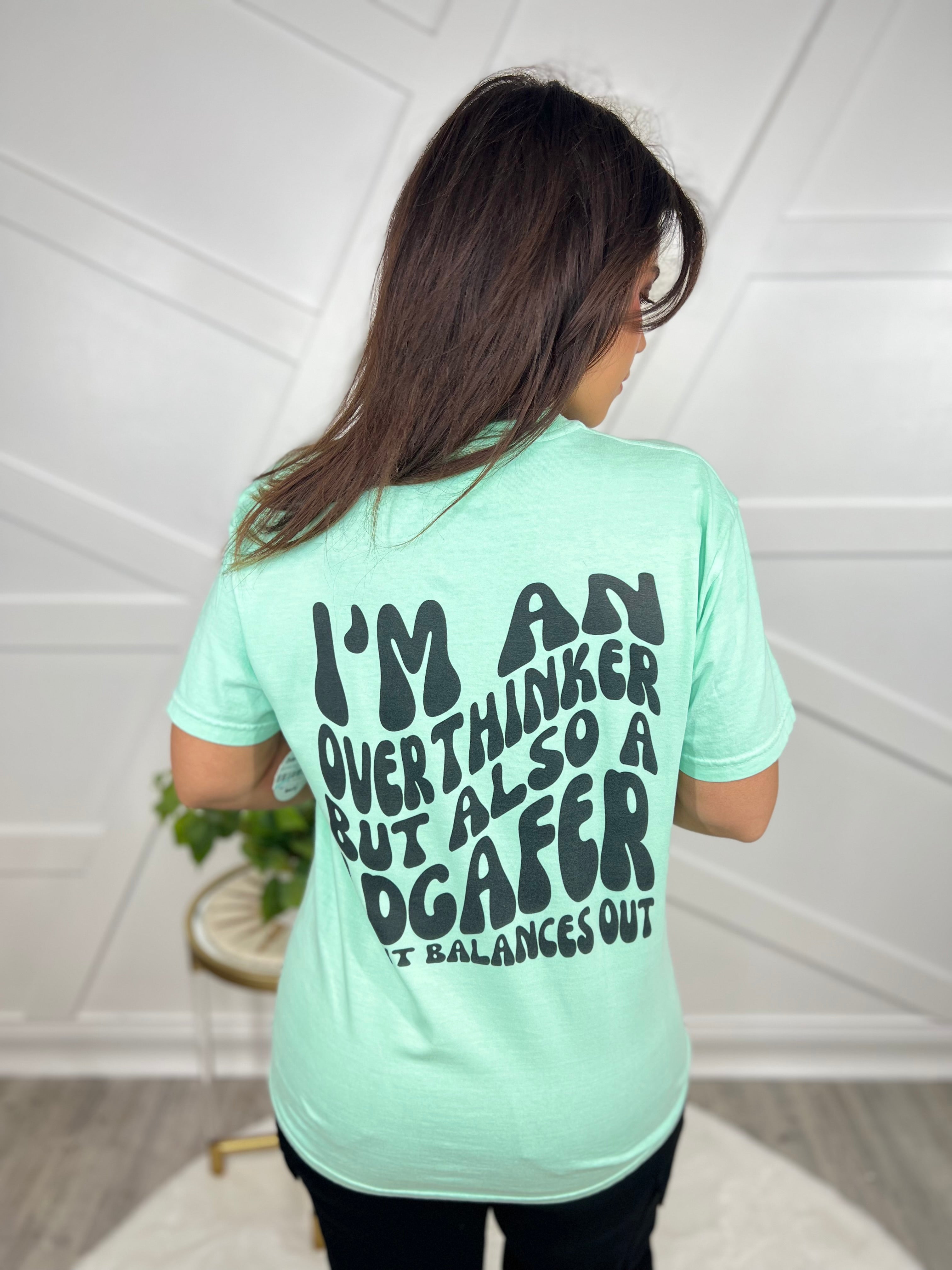 Overthinker IDGAFer Graphic Tee-130 Graphic Tees-Heathered Boho-Heathered Boho Boutique, Women's Fashion and Accessories in Palmetto, FL