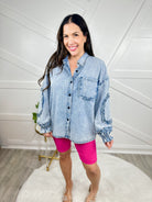 Do Me a Solid Button Up Top-200 JACKETS/SHACKETS-BIBI-Heathered Boho Boutique, Women's Fashion and Accessories in Palmetto, FL