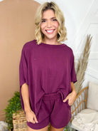 BLACK FRIDAY: Laguna Top-110 Short Sleeve Top-MONO B-Heathered Boho Boutique, Women's Fashion and Accessories in Palmetto, FL