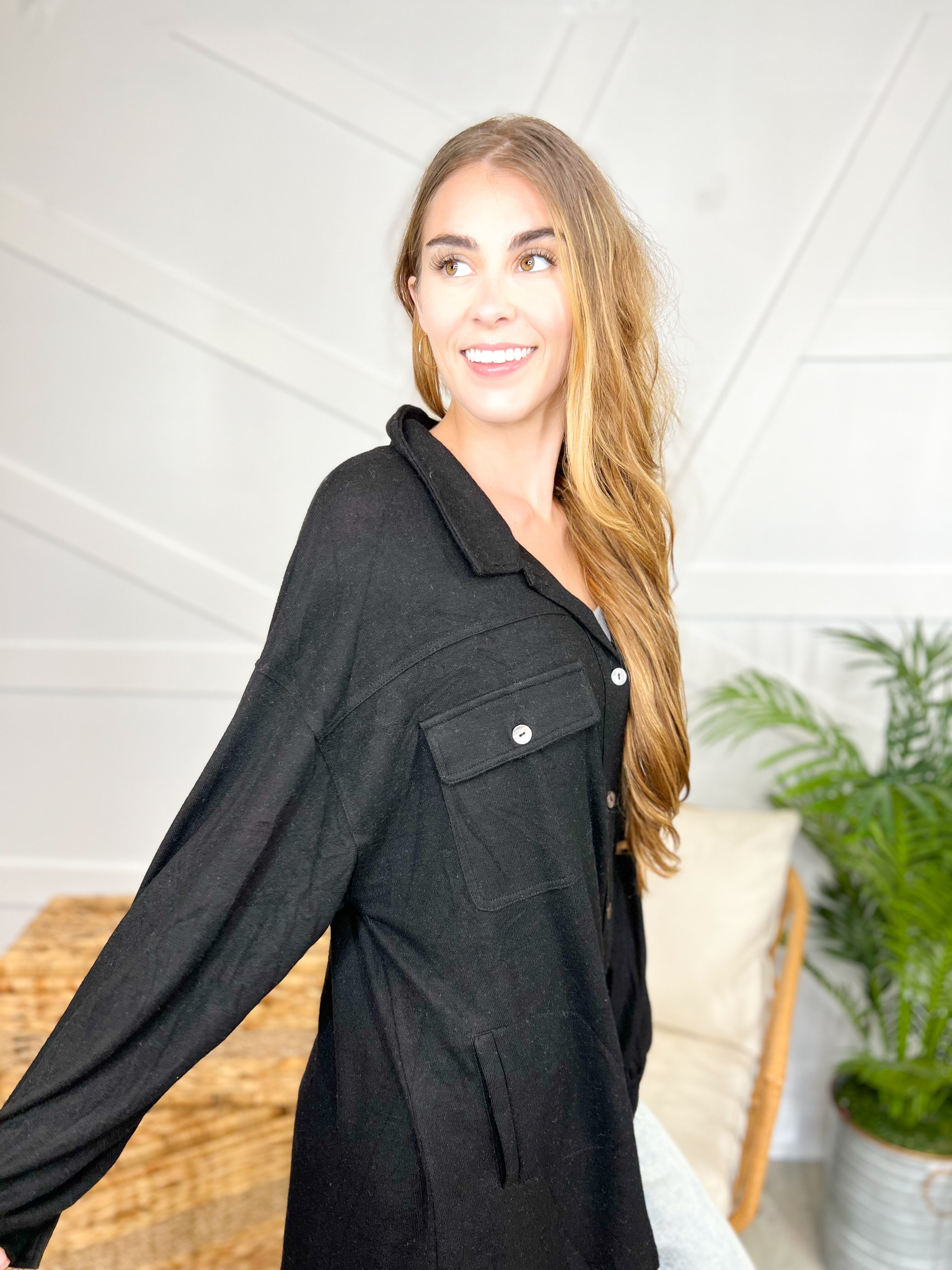 Endless Love Shacket-200 Jackets/Shackets-White Birch-Heathered Boho Boutique, Women's Fashion and Accessories in Palmetto, FL