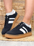 Black Friday: Spirit Week Sneakers - Black and White-350 SHOES-Air Rider-Heathered Boho Boutique, Women's Fashion and Accessories in Palmetto, FL