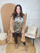 Darlin' Graphic Long Sleeve-130 Graphic Tees-Heathered Boho-Heathered Boho Boutique, Women's Fashion and Accessories in Palmetto, FL