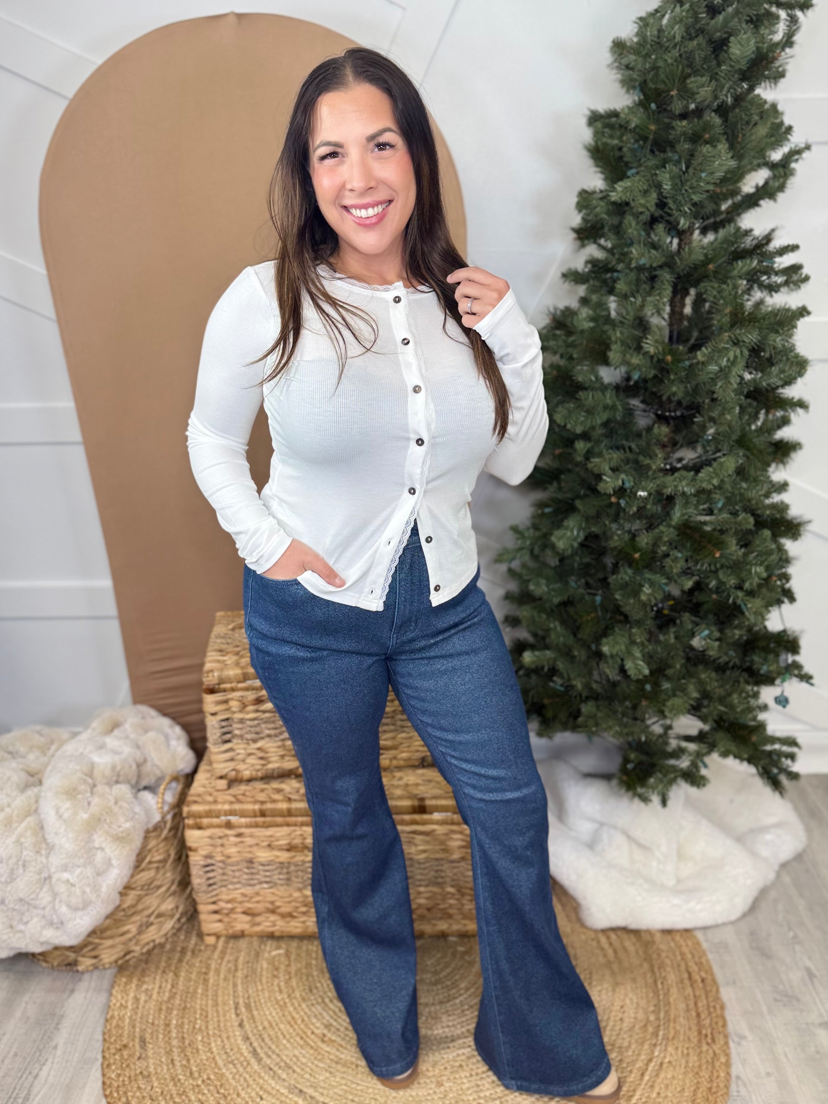 Twinkling Flare Jeans by Judy Blue-190 JEANS-Judy Blue-Heathered Boho Boutique, Women's Fashion and Accessories in Palmetto, FL