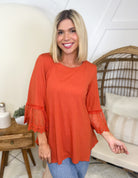 Beauty Boho Top-120 Long Sleeve Tops-Origami Apparel-Heathered Boho Boutique, Women's Fashion and Accessories in Palmetto, FL