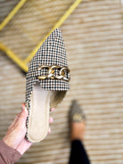 RESTOCK: Playing for Keeps Flats - Black Tan Houndstooth-350 Shoes-Corkys-Heathered Boho Boutique, Women's Fashion and Accessories in Palmetto, FL