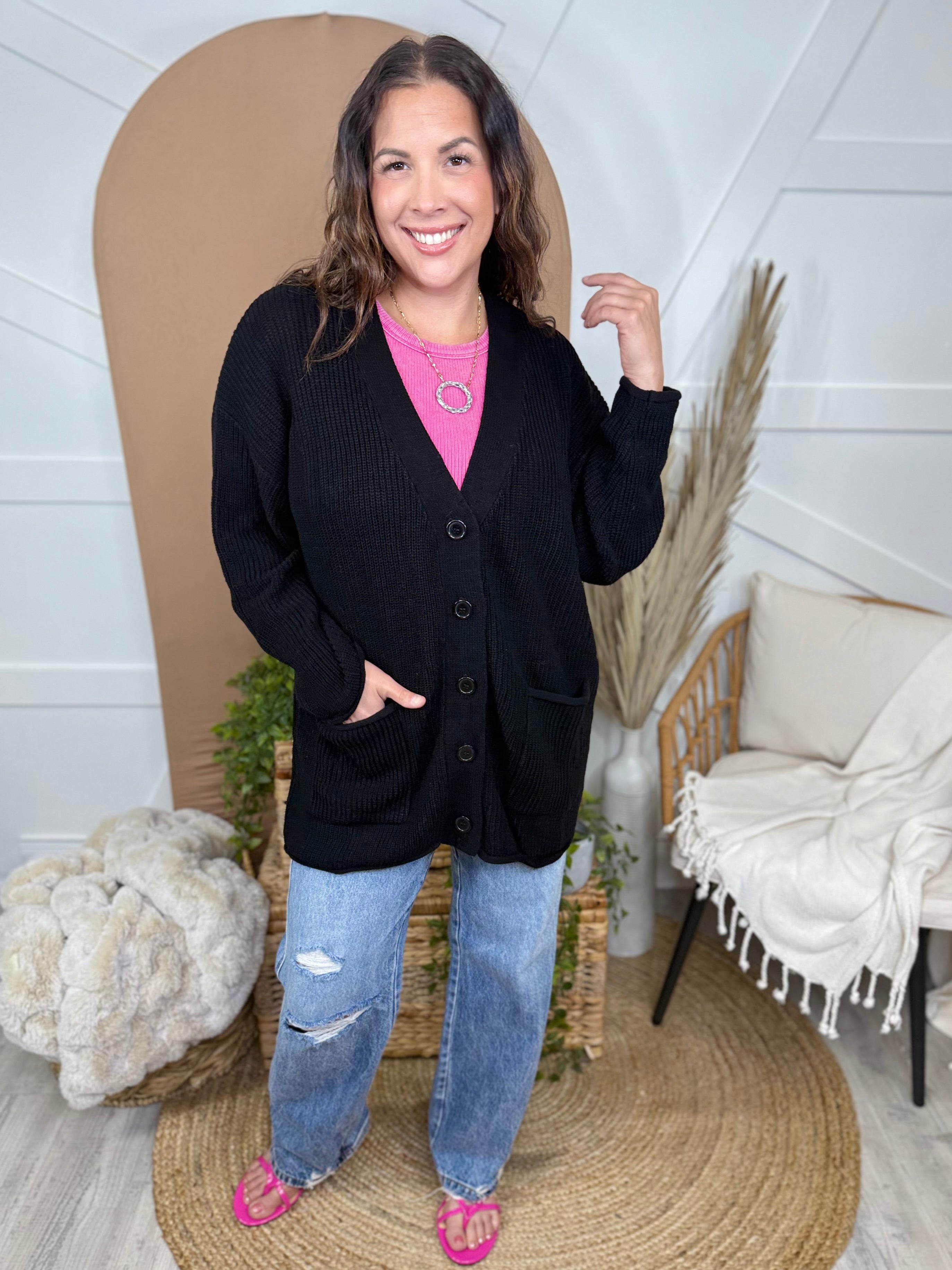 You're Mine Cardigan-220 Cardigans/ Kimonos-Davi & Dani-Heathered Boho Boutique, Women's Fashion and Accessories in Palmetto, FL