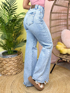 Wild Flare High Rise Jeans by Saige-190 JEANS-SAIGE-Heathered Boho Boutique, Women's Fashion and Accessories in Palmetto, FL