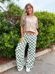 Groovy Moody Pants - Olive/White-150 PANTS-Jade by Jane-Heathered Boho Boutique, Women's Fashion and Accessories in Palmetto, FL