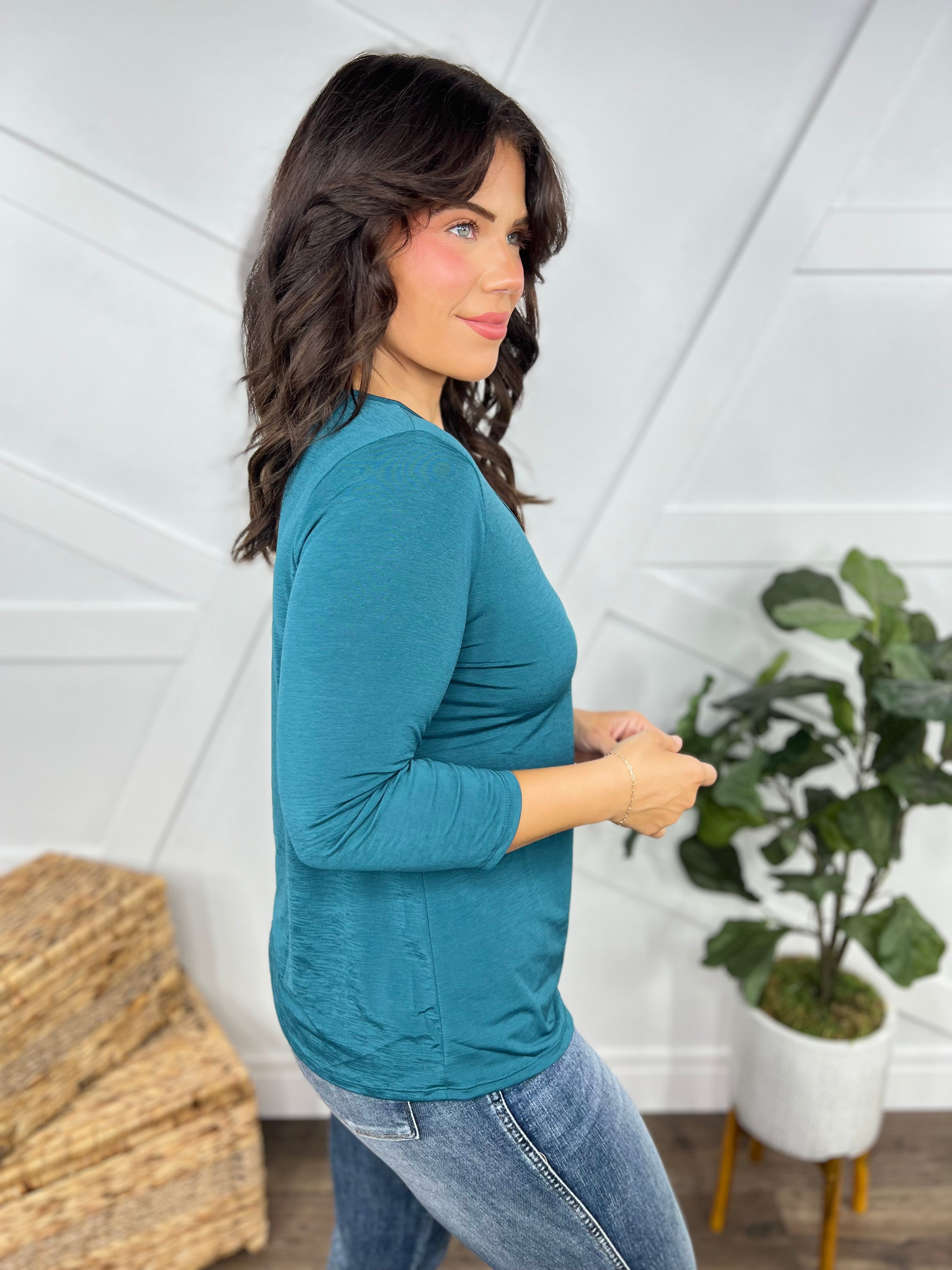 Take Notes Top-120 Long Sleeve Tops-DEAR SCARLETT-Heathered Boho Boutique, Women's Fashion and Accessories in Palmetto, FL