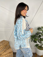 Being Boho Button Down Top-120 Long Sleeve Tops-Pol-Heathered Boho Boutique, Women's Fashion and Accessories in Palmetto, FL