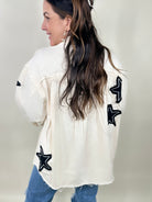 Star Light Button Down Top-200 Jackets/Shackets-Pol-Heathered Boho Boutique, Women's Fashion and Accessories in Palmetto, FL