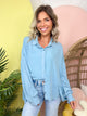 Breezy Belle Button Up Top-120 LONG SLEEVE TOPS-ODDI-Heathered Boho Boutique, Women's Fashion and Accessories in Palmetto, FL