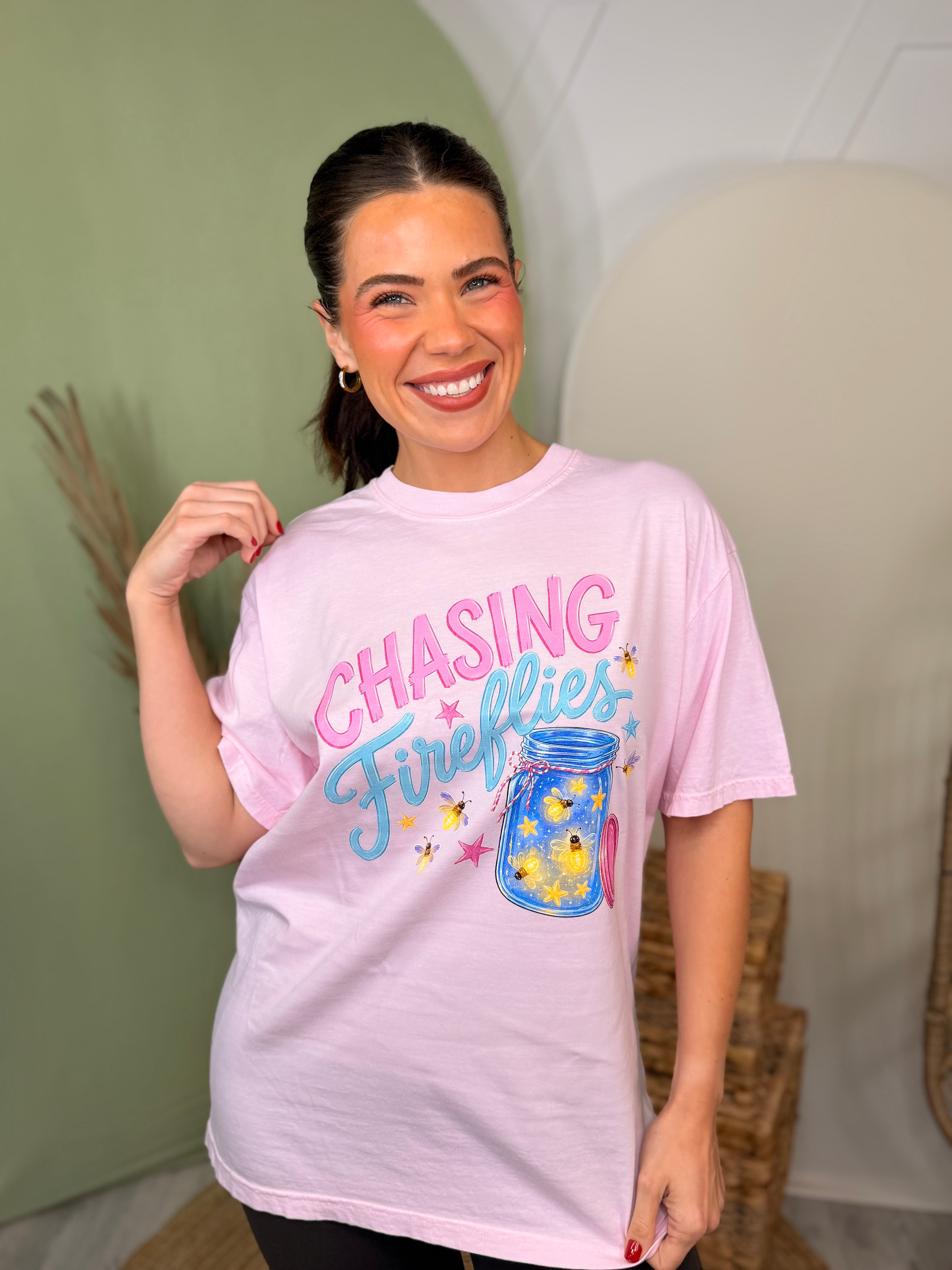 Chasing Fireflies Graphic Tee-130 Graphic Tees-Heathered Boho-Heathered Boho Boutique, Women's Fashion and Accessories in Palmetto, FL