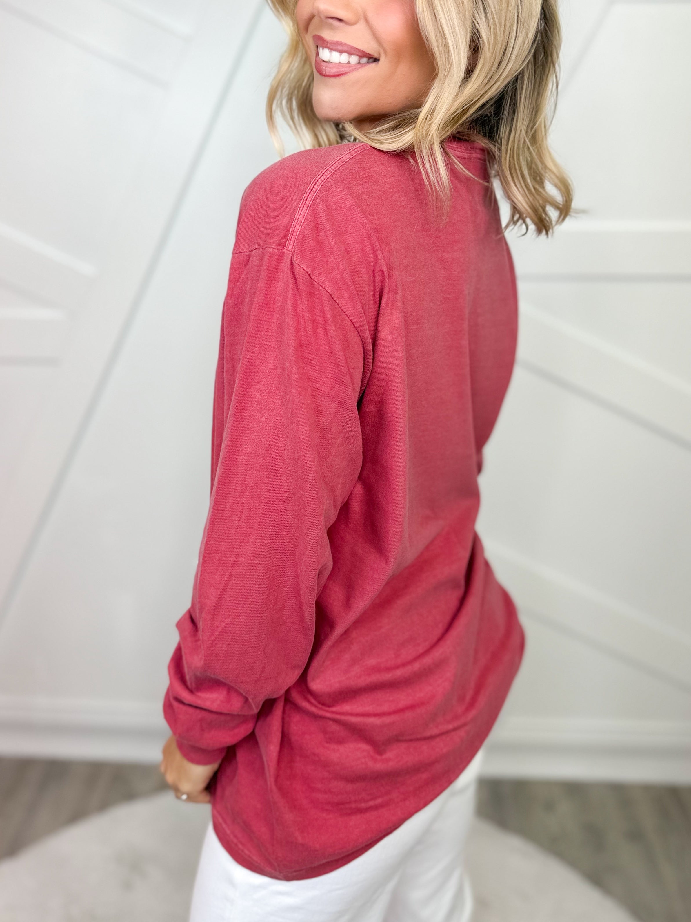 Not Caffeinated Enough Graphic Long Sleeve-130 Graphic Tees-Heathered Boho-Heathered Boho Boutique, Women's Fashion and Accessories in Palmetto, FL