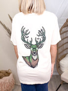 A Haunting We Will Go w/ Pocket Graphic Tee-130 Graphic Tees-Heathered Boho-Heathered Boho Boutique, Women's Fashion and Accessories in Palmetto, FL