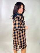 Riding Shotgun Shacket Dress-200 JACKETS/SHACKETS-Risen Jeans-Heathered Boho Boutique, Women's Fashion and Accessories in Palmetto, FL