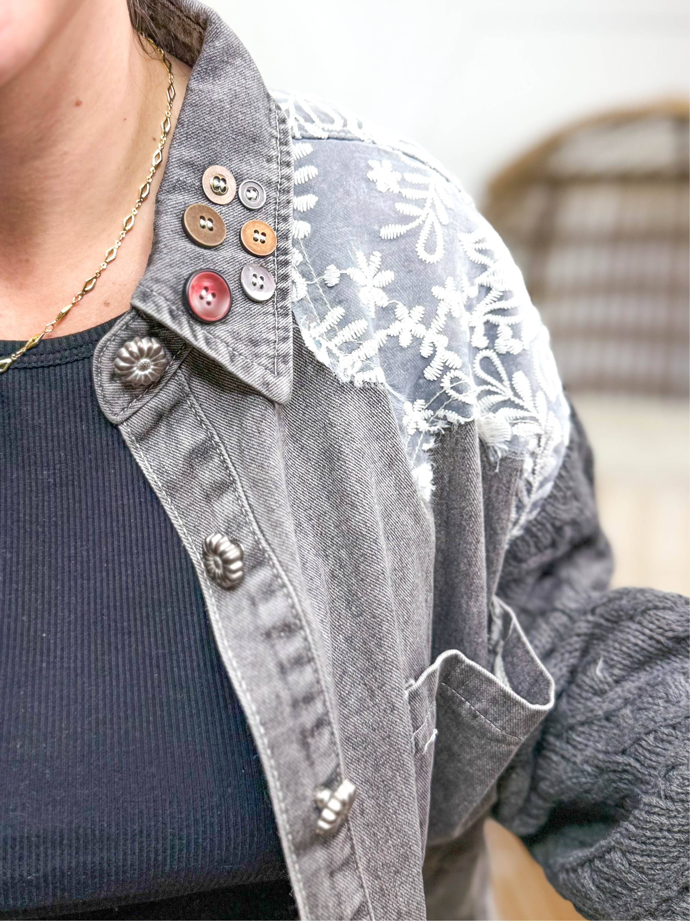 Restock: Take Me Downtown Shacket-200 JACKETS/SHACKETS-POL-Heathered Boho Boutique, Women's Fashion and Accessories in Palmetto, FL