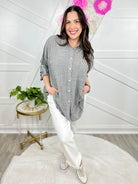 Time Off Button Down Top-120 Long Sleeve Tops-Hyfve-Heathered Boho Boutique, Women's Fashion and Accessories in Palmetto, FL