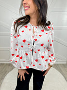 Special Valentine Long Sleeve Top-120 Long Sleeve Tops-Sweet Generis-Heathered Boho Boutique, Women's Fashion and Accessories in Palmetto, FL