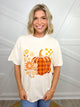 Plaid Pumpkin Graphic Tee-130 Graphic Tees-Heathered Boho-Heathered Boho Boutique, Women's Fashion and Accessories in Palmetto, FL