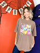 Colorful Pumpkins Graphic Tee-130 Graphic Tees-Heathered Boho-Heathered Boho Boutique, Women's Fashion and Accessories in Palmetto, FL