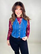 Austin Denim Vest - Dark Wash-200 Jackets/Shackets-Blakeley-Heathered Boho Boutique, Women's Fashion and Accessories in Palmetto, FL